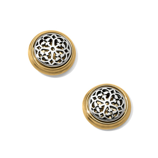 Womens Brighton Ferrara Two Tone Post Earrings