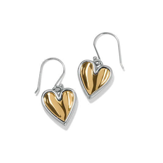 Womens Brighton Cascade Heart Reversible French Wire Earrings