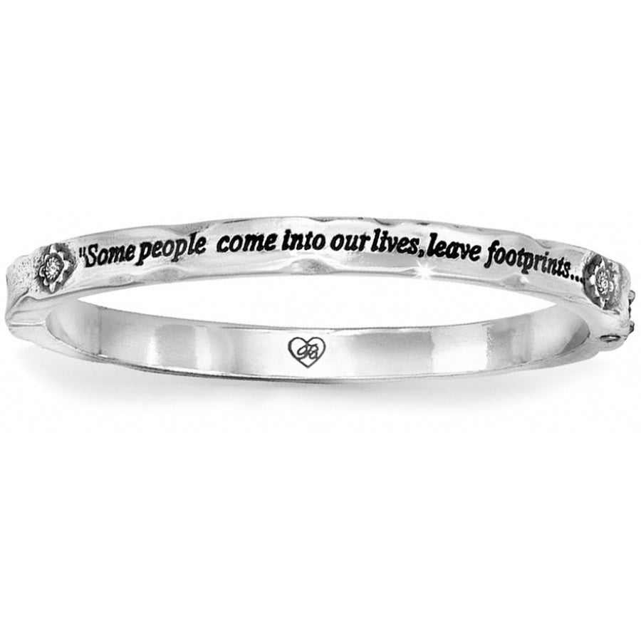 Womens Brighton Footprints Hinged Bangle
