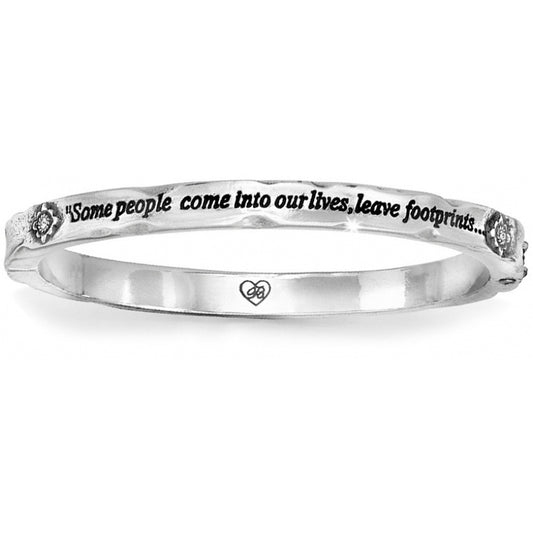 Womens Brighton Footprints Hinged Bangle