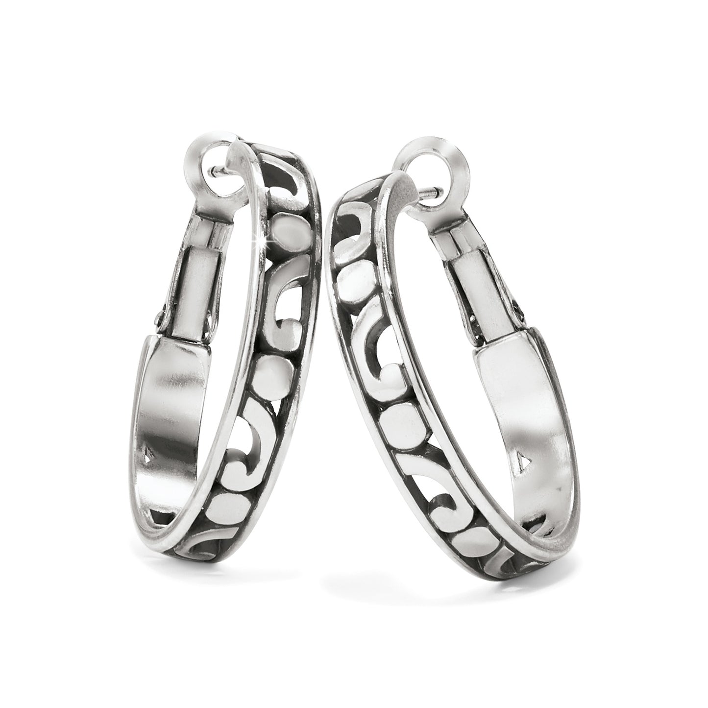 Womens Brighton Contempo Small Hoop Earrings in Silver