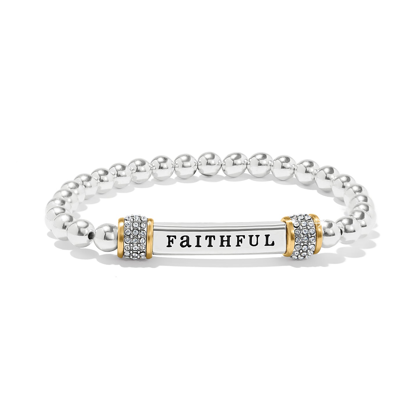 Womens Brighton Meridian Faithful Two Tone Stretch Bracelet