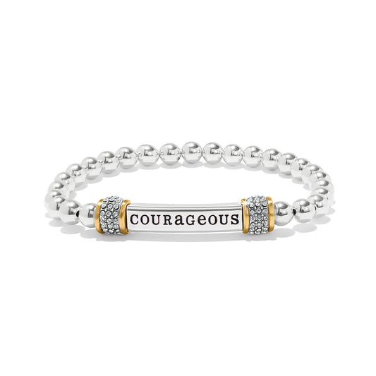 Womens Brighton Meridian Courageous Two Tone Stretch Bracelet