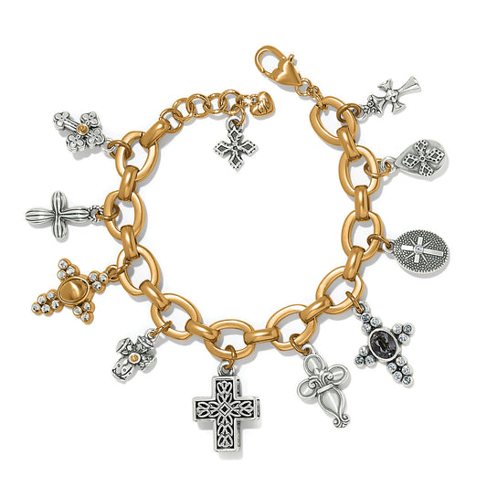Womens Brighton Heavenly Cross Charm Bracelet