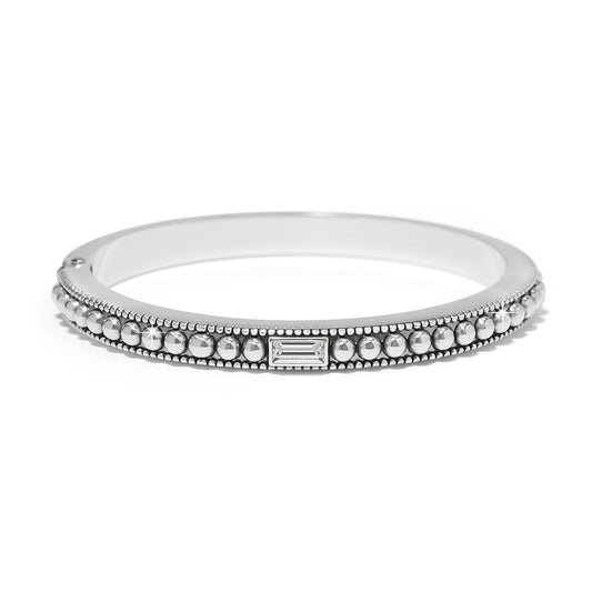 Womens Brighton Pretty Tough Gem Hinged Bangle in Silver