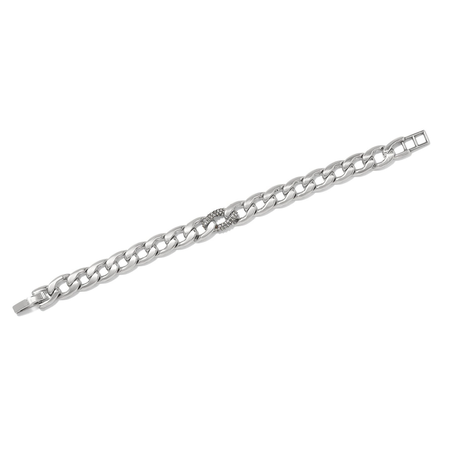 Womens Brighton Cleo Pave Link Bracelet in Silver