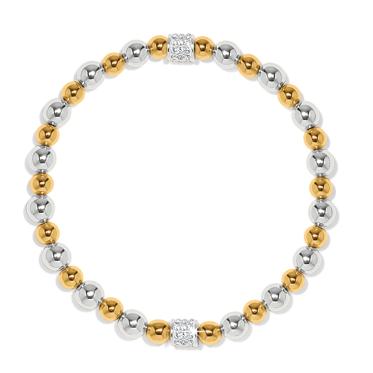 Womens Brighton Meridian Petite Stretch Bracelet in Two Tone