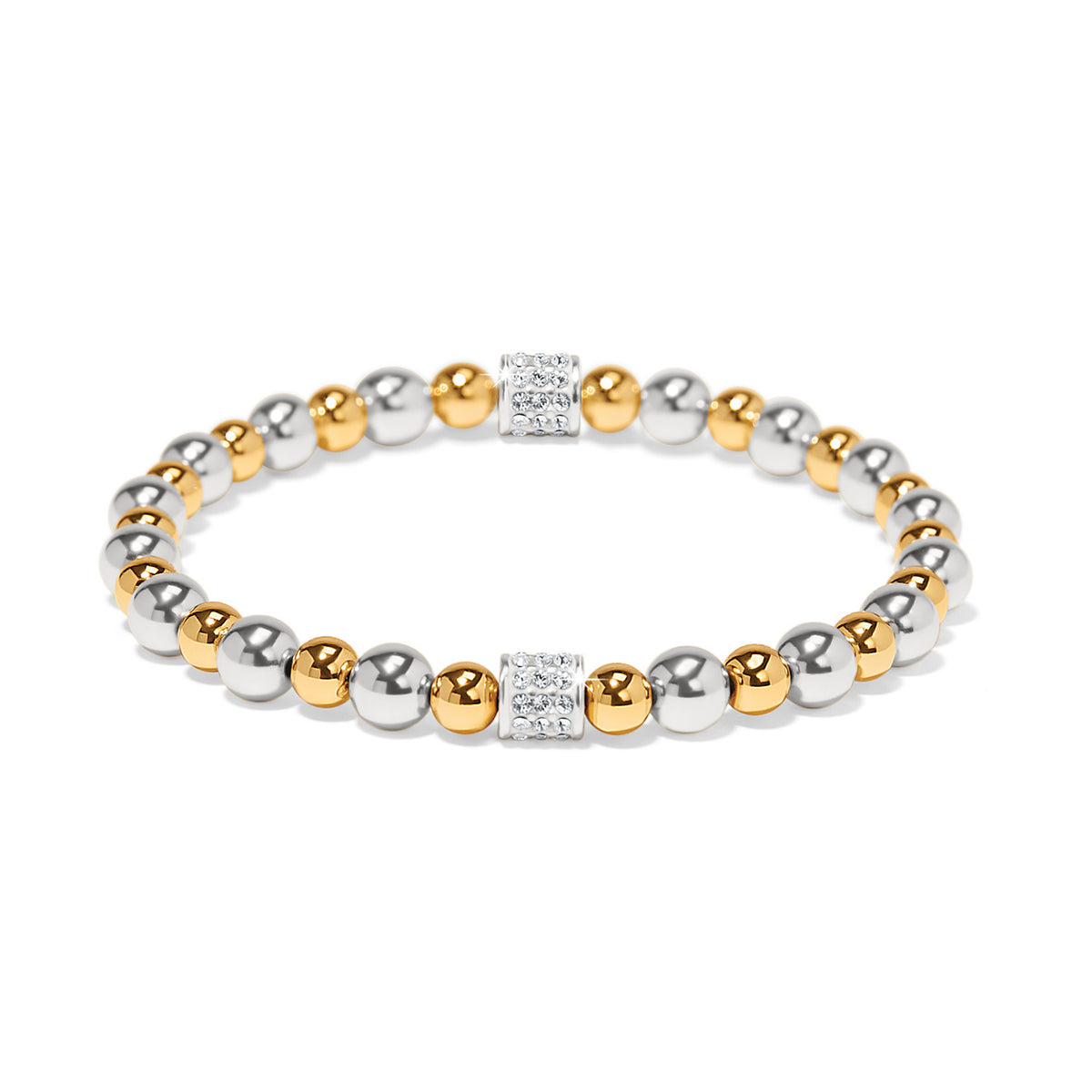 Womens Brighton Meridian Petite Stretch Bracelet in Two Tone