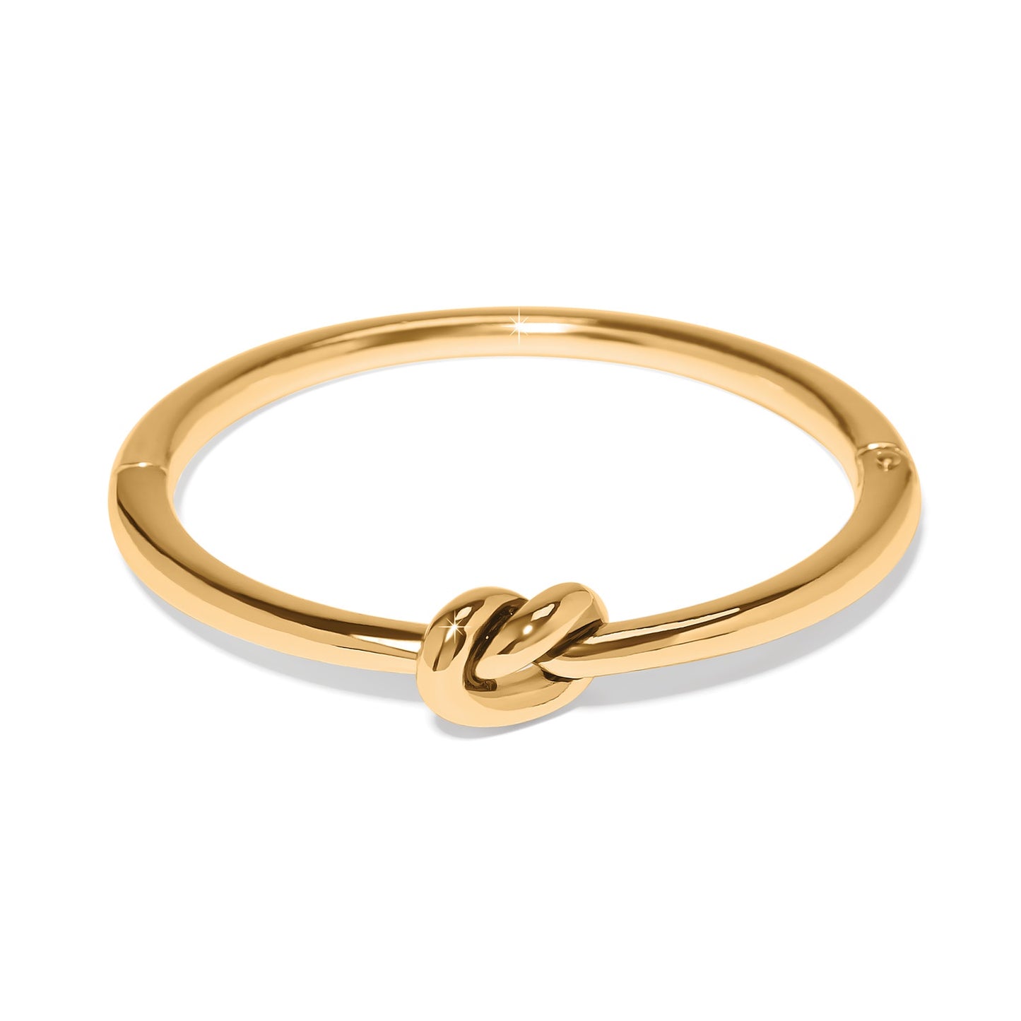 Womens Brighton Interlok Single Knot Hinged Bangle in Gold