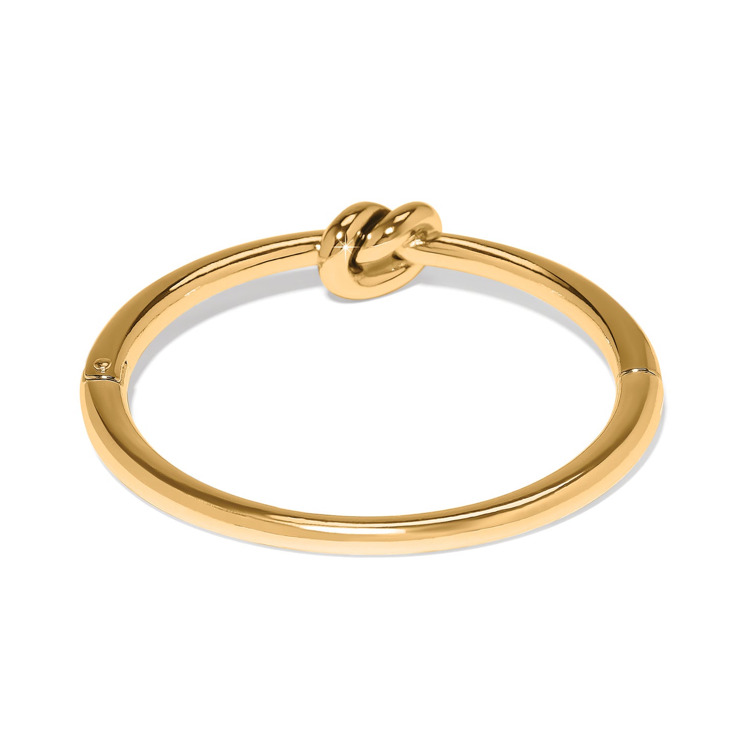 Womens Brighton Interlok Single Knot Hinged Bangle in Gold