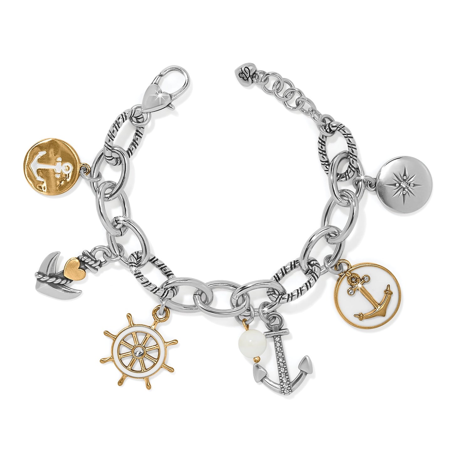 Womens Brighton Anchors Aweigh Charm Bracelet