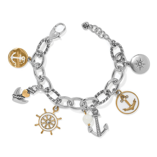 Womens Brighton Anchors Aweigh Charm Bracelet