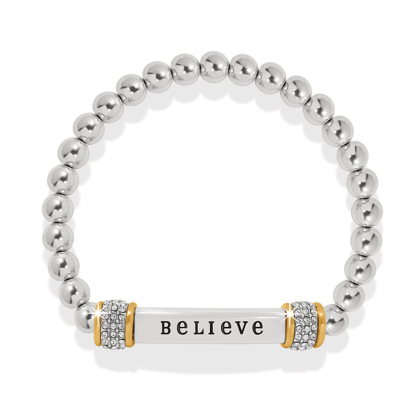 Womens Brighton Meridian Believe Two Tone Stretch Bracelet