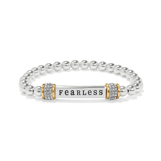 Womens Brighton Meridian Fearless Two Tone Stretch Bracelet