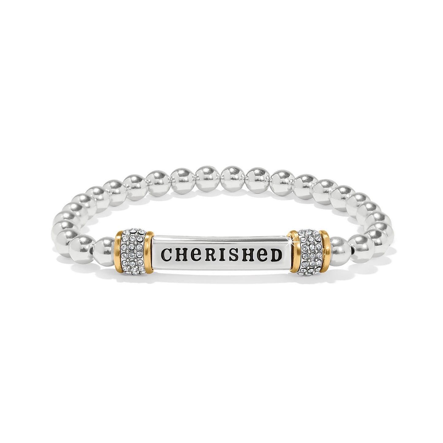 Womens Brighton Meridian Cherished Two Tone Stretch Bracelet