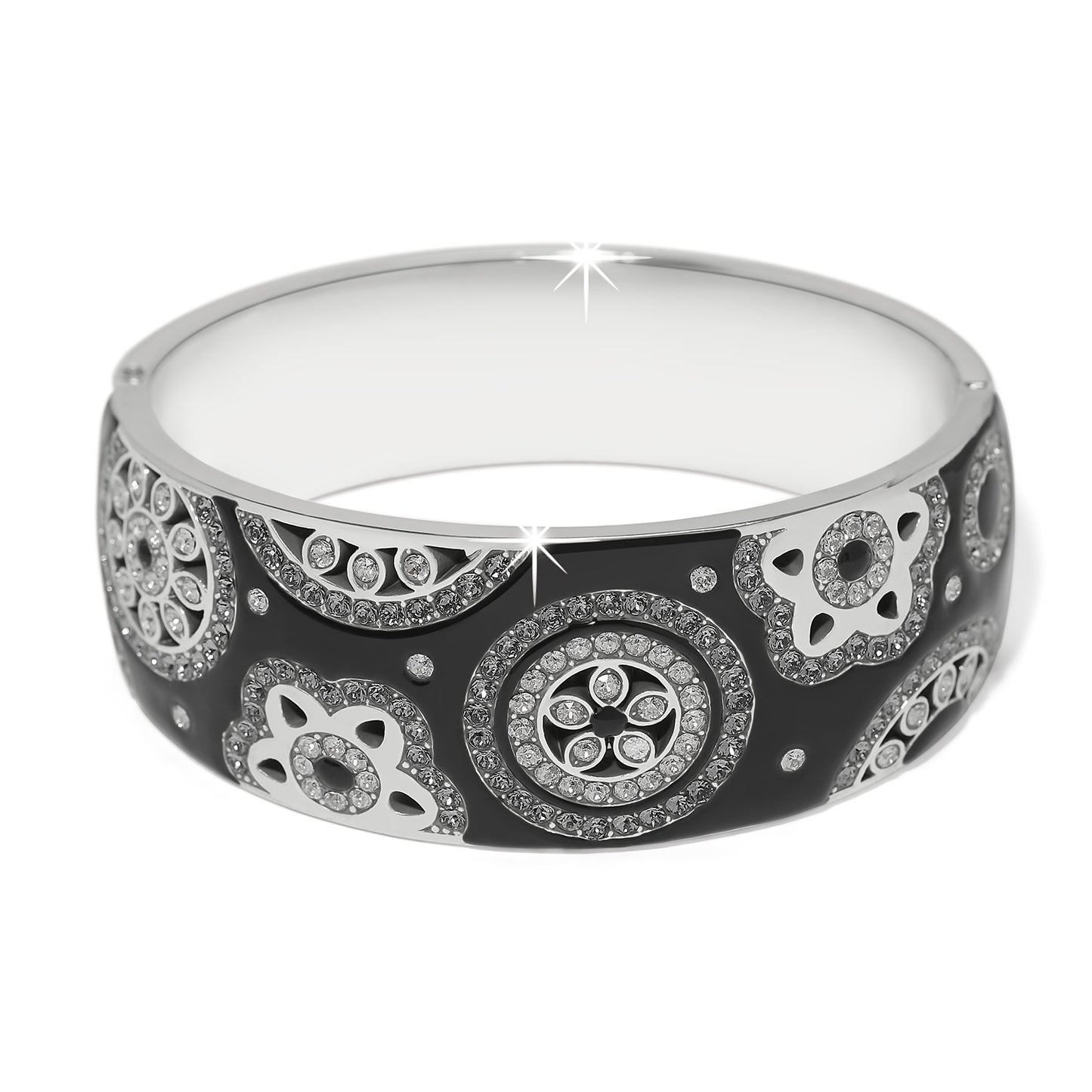 Womens Brighton Flora Wide Hinged Bangle Bracelet