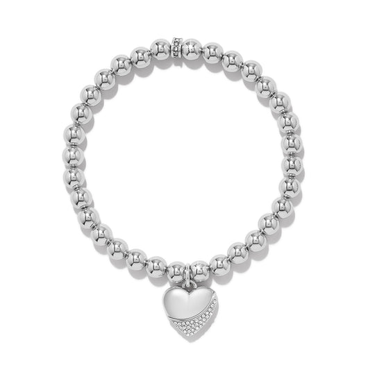 Womens Brighton Meridian Petite Wave Heart Stretch Bracelet