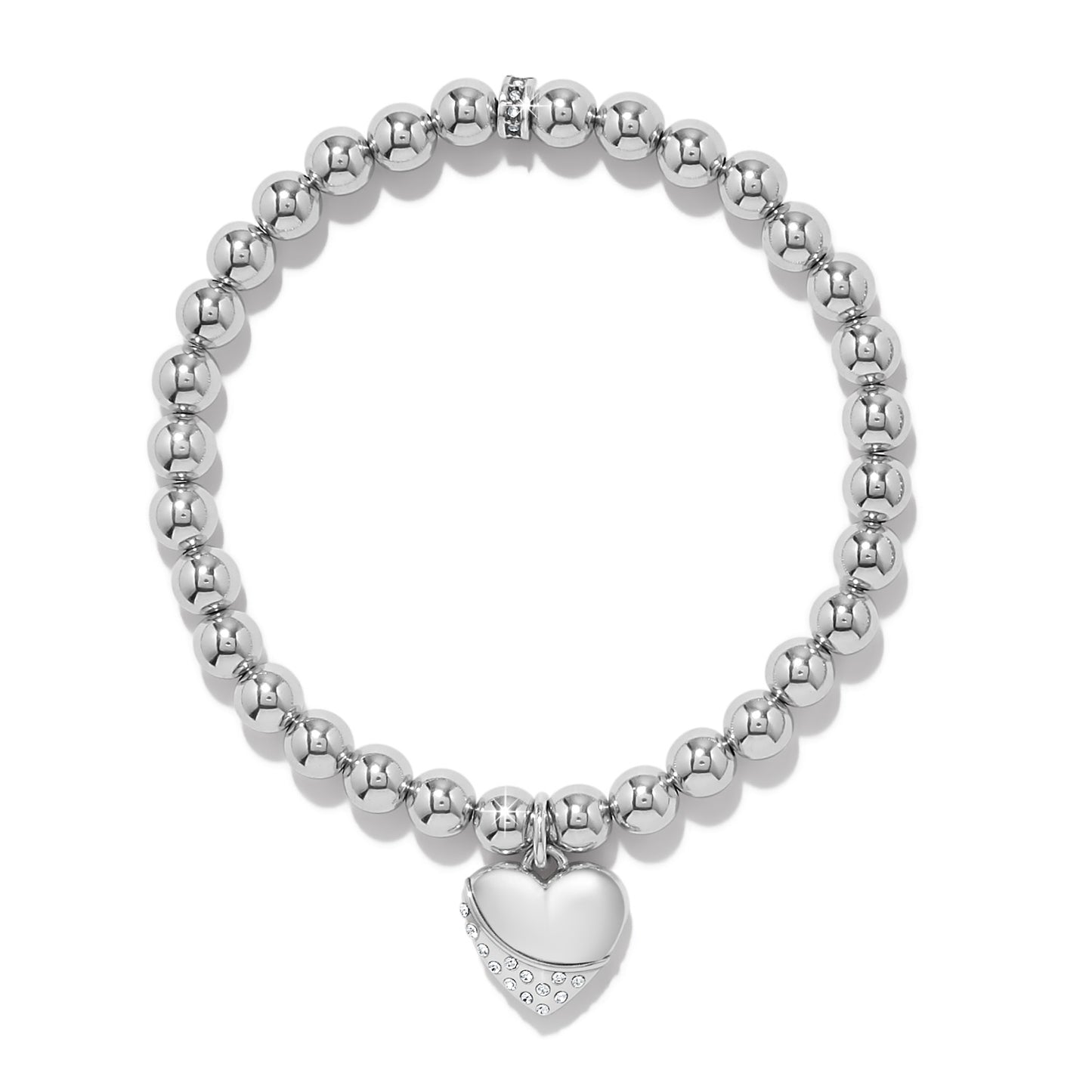 Womens Brighton Meridian Petite Wave Heart Stretch Bracelet
