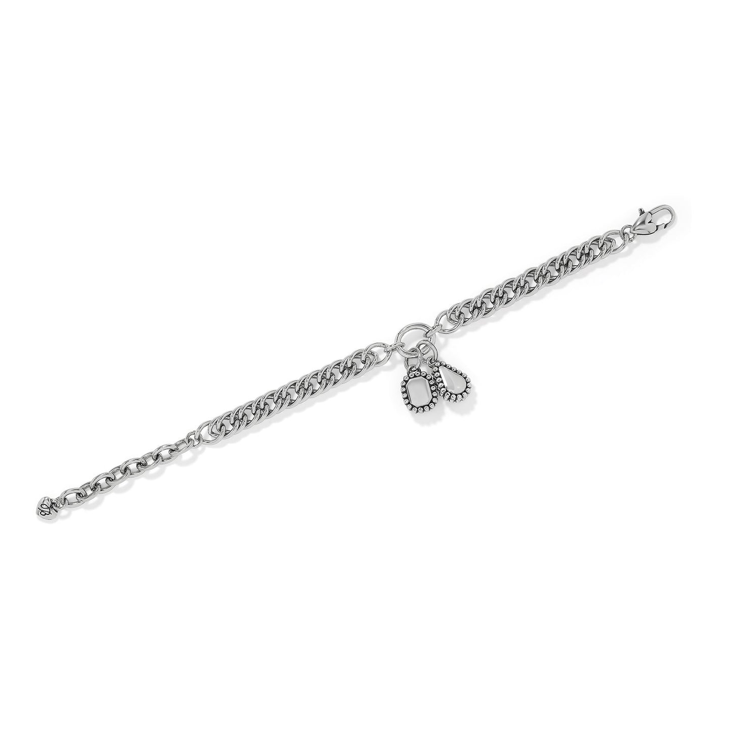 Womens Brighton Twinkle Luxe Charm Link Bracelet in Silver/Blue