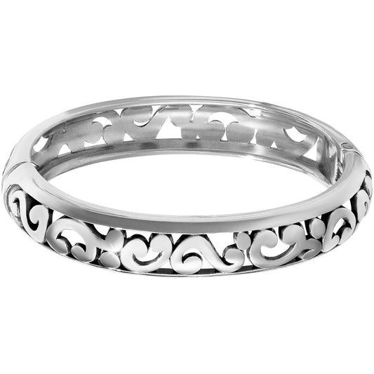 Womens Brighton Contempo Medium Hinged Bangle in Silver