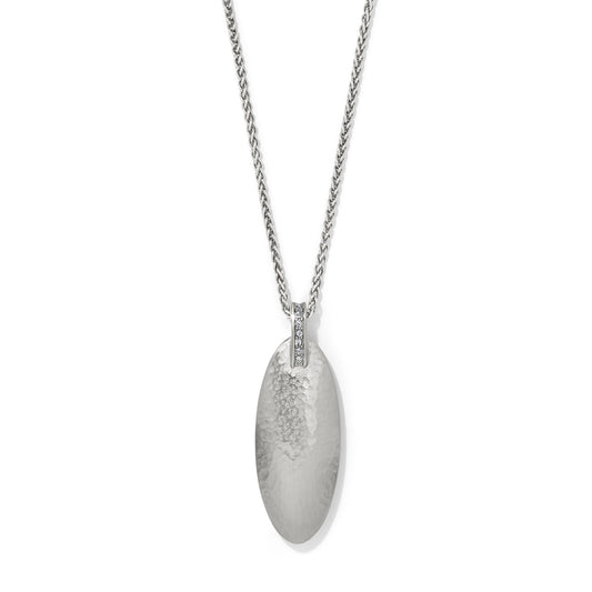 Womens Brighton Meridian Orbit Oval Necklace in Silver