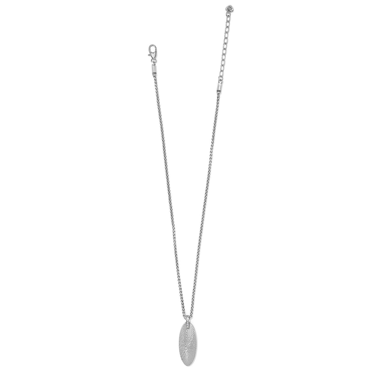 Womens Brighton Meridian Orbit Oval Necklace in Silver