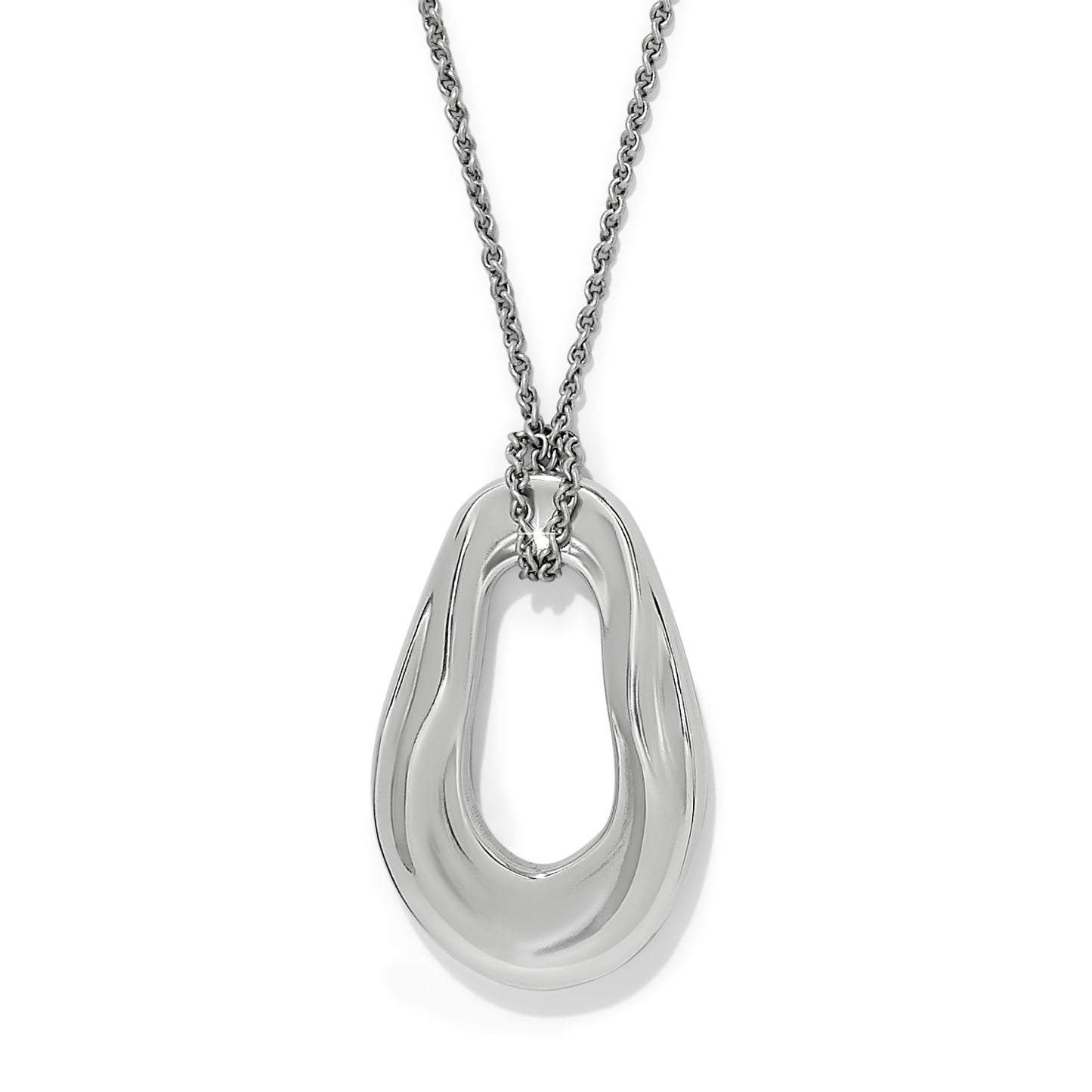 Womens Brighton Cascade Two Tone Oval Necklace