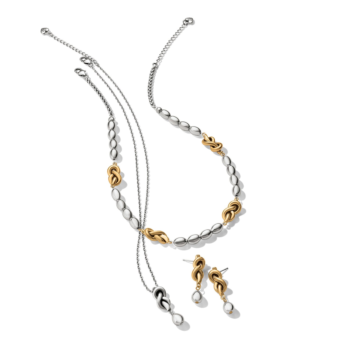 Womens Brighton Interlok Single Knot Drops Collar Necklace