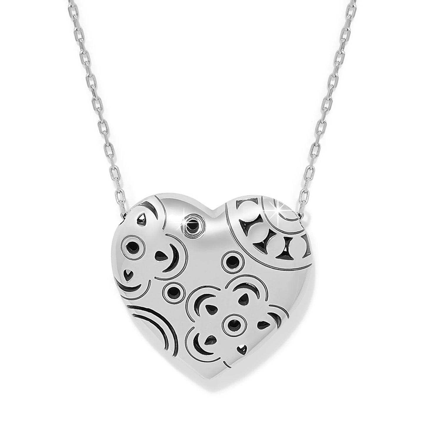 Womens Brighton Flora Heart Necklace