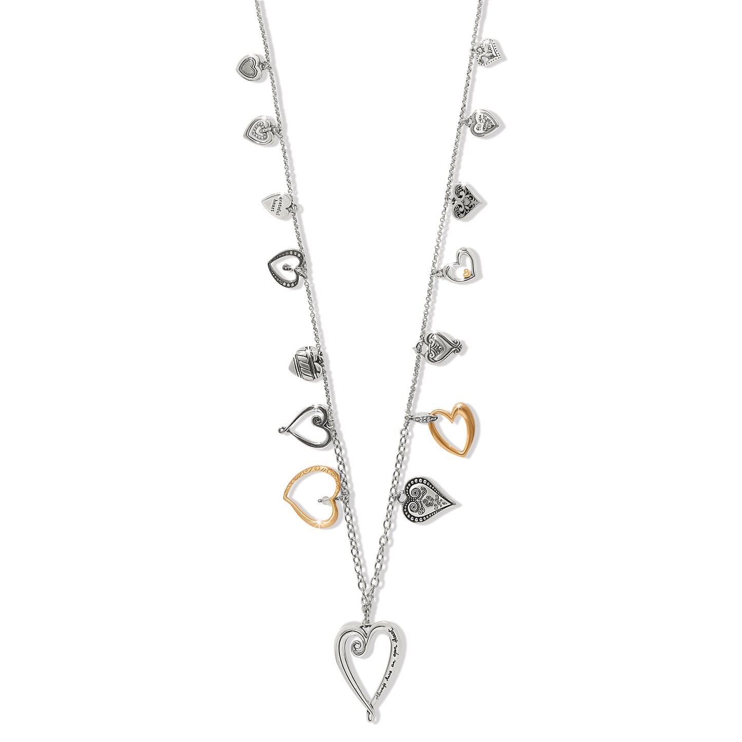 Womens Brighton One Heart Large Long Necklace