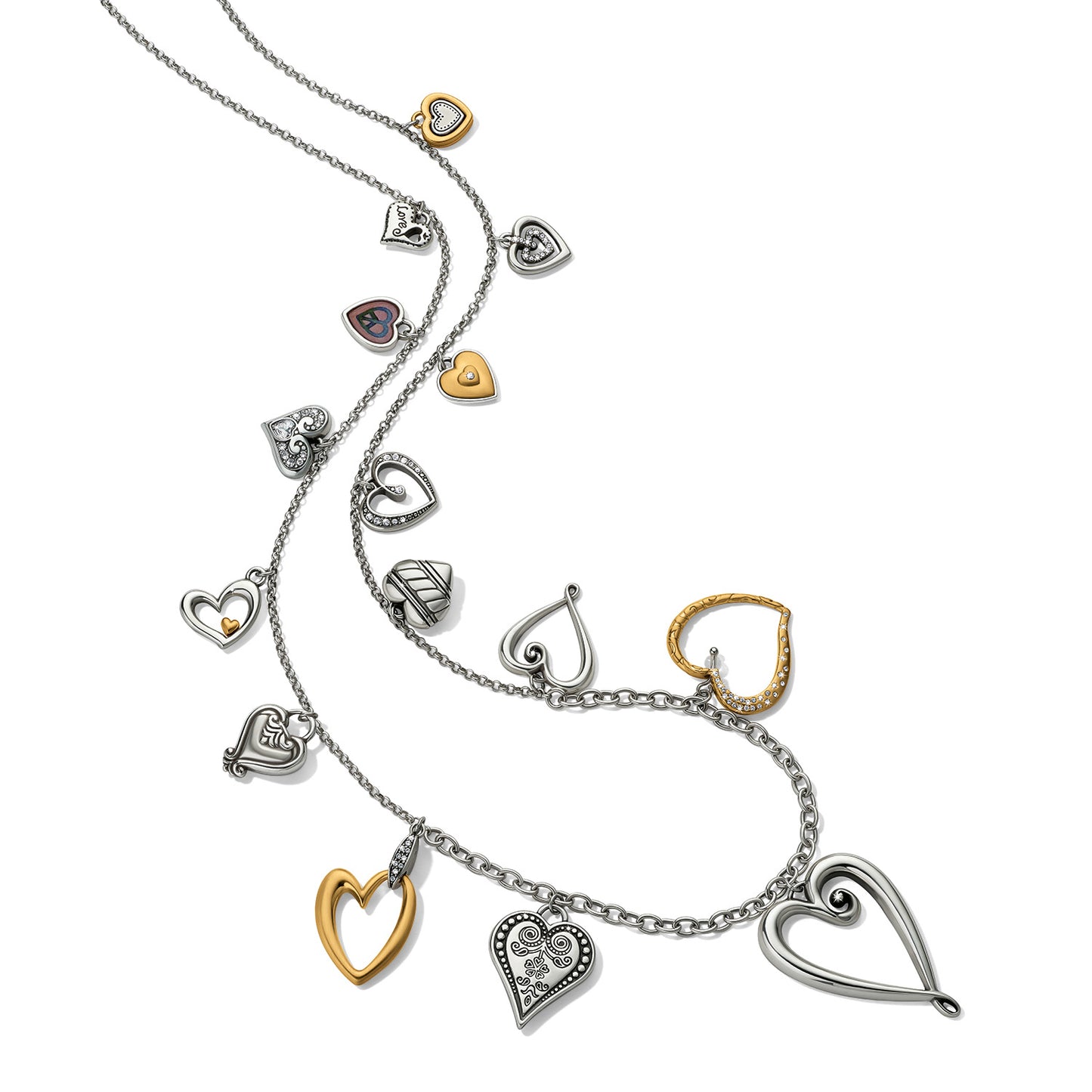 Womens Brighton One Heart Large Long Necklace