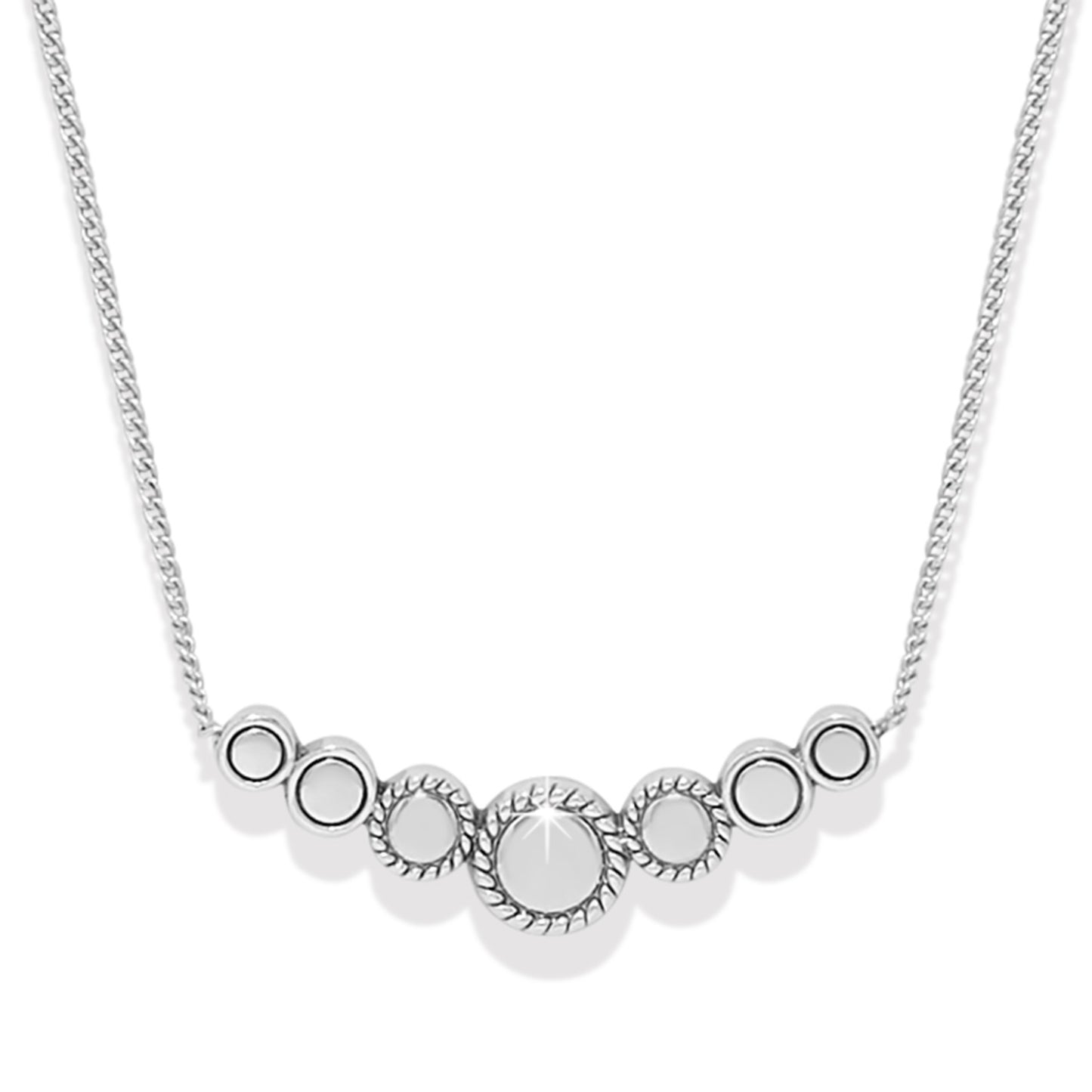 Womens Brighton Illumina Celeste Bar Necklace in Silver