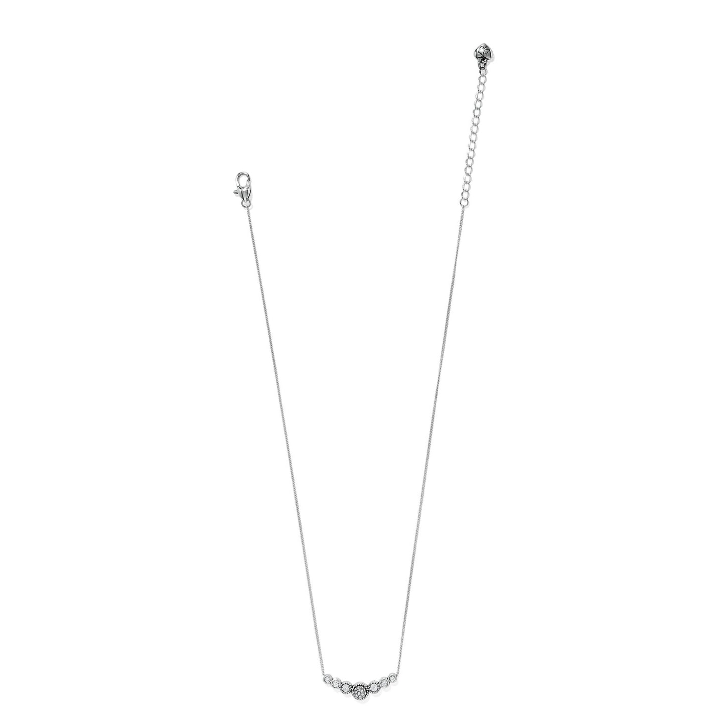 Womens Brighton Illumina Celeste Bar Necklace in Silver