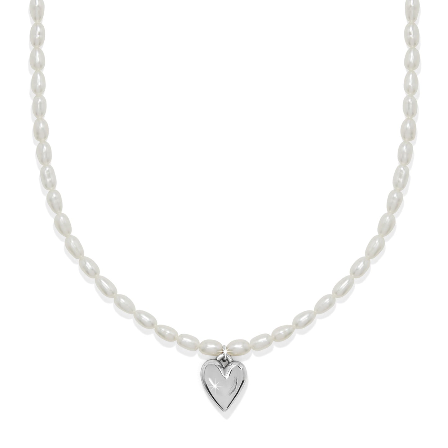 Womens Brighton Cascade Embrace Pearl Heart Necklace