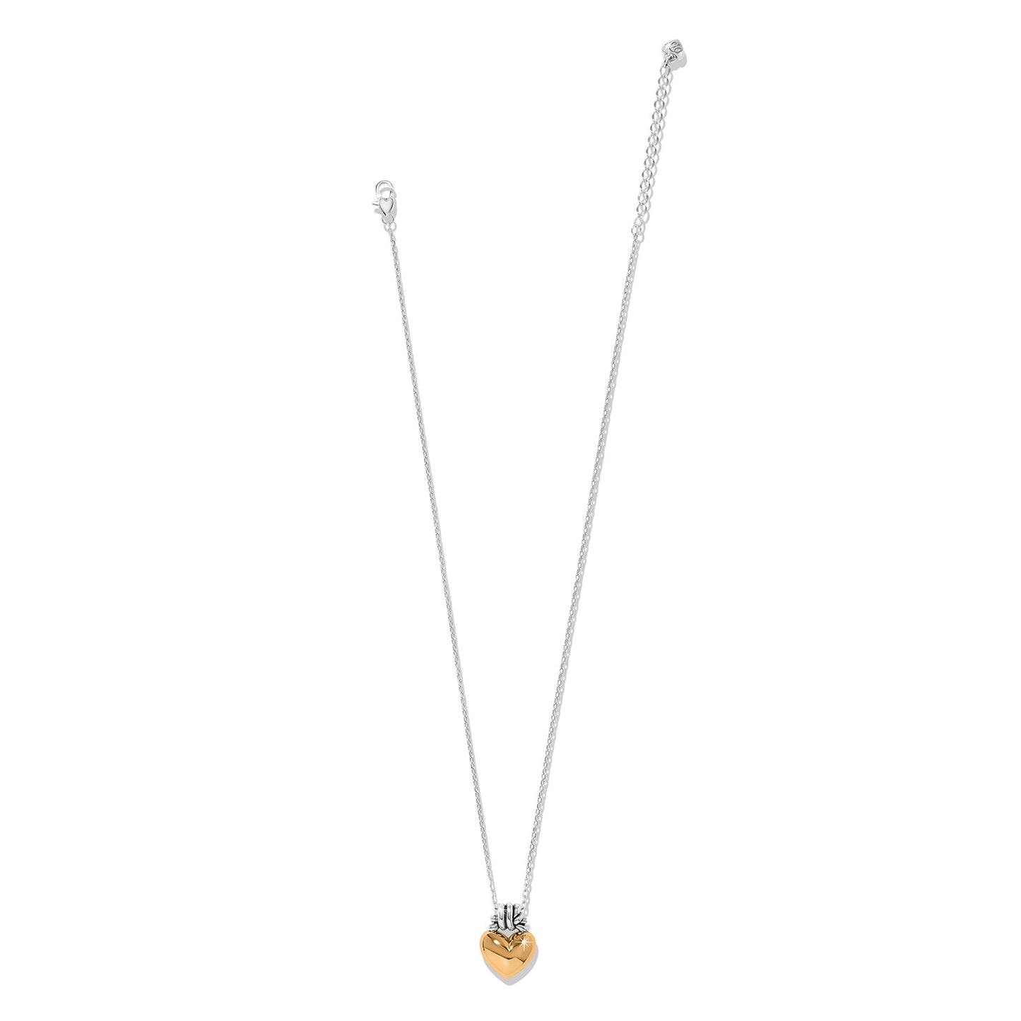 Womens Brighton Interlok Love Knot Heart Necklace 2 Tone