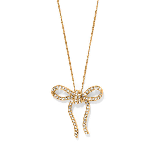 Womens Brighton Gold Illumina Bow Necklace