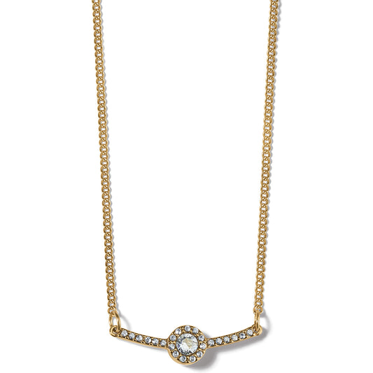 Womens Brighton Illumina Bar Necklace in Gold