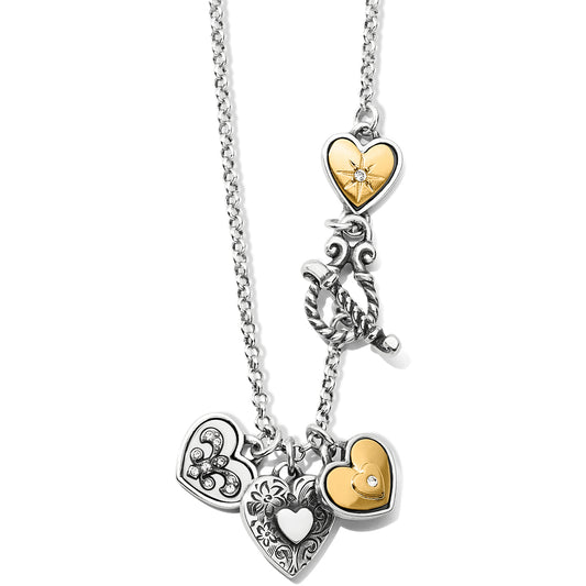 Womens Brighton One Heart Short Necklace