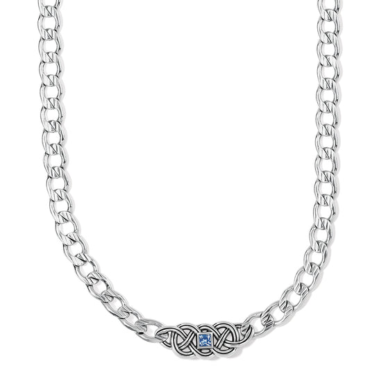 Womens Brighton Interlok Lustre Collar Necklace in Sapphire