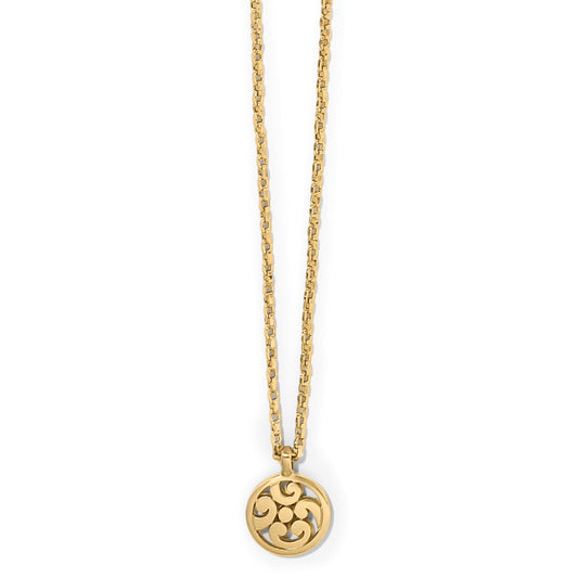 Womens Brighton Contempo Medallion Petite Necklace in Gold