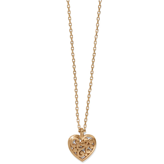 Womens Brighton Contempo Heart Petite Necklace in Gold