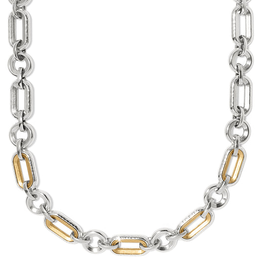 Womens Brighton Medici Link Two Tone Necklace