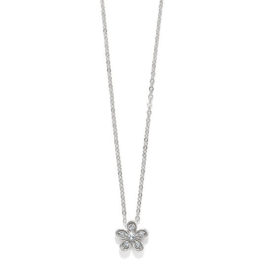 Womens Brighton Enchanting Flower Necklace in Silver