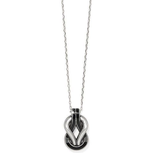Womens Brighton Interlok Harmony Black Necklace