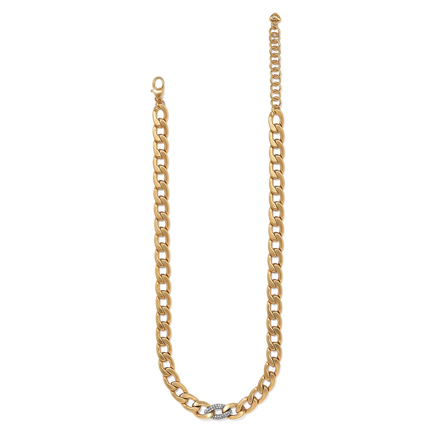 Womens Brighton Cleo Pave Link Necklace in Gold