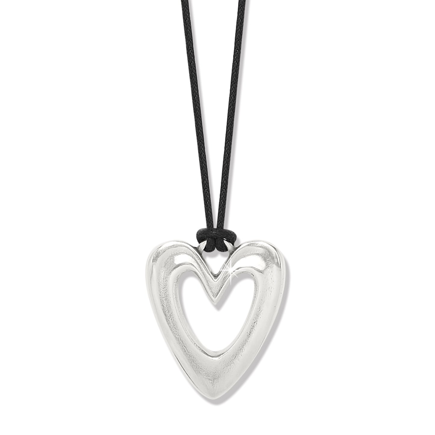 Womens Brighton Cascade Open Heart Cord Necklace