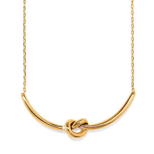 Womens Brighton Interlok Single Knot Necklace in Gold