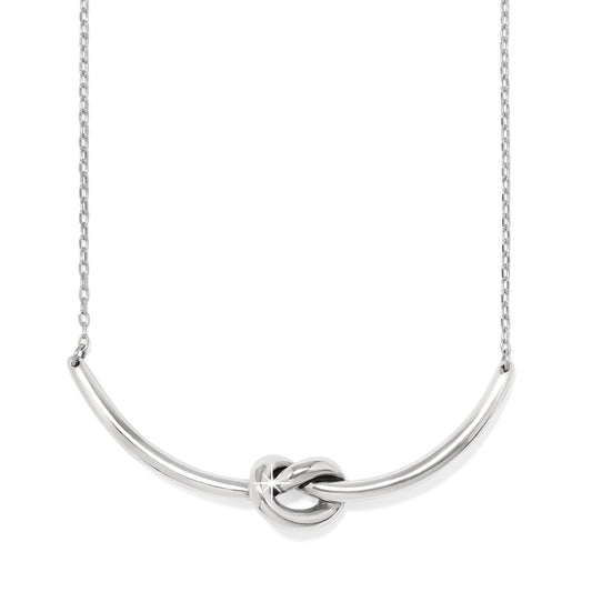 Womens Brighton Interlok Single Knot Necklace in Silver