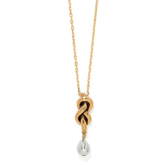 Womens Brighton Interlok Single Knot Drop Necklace