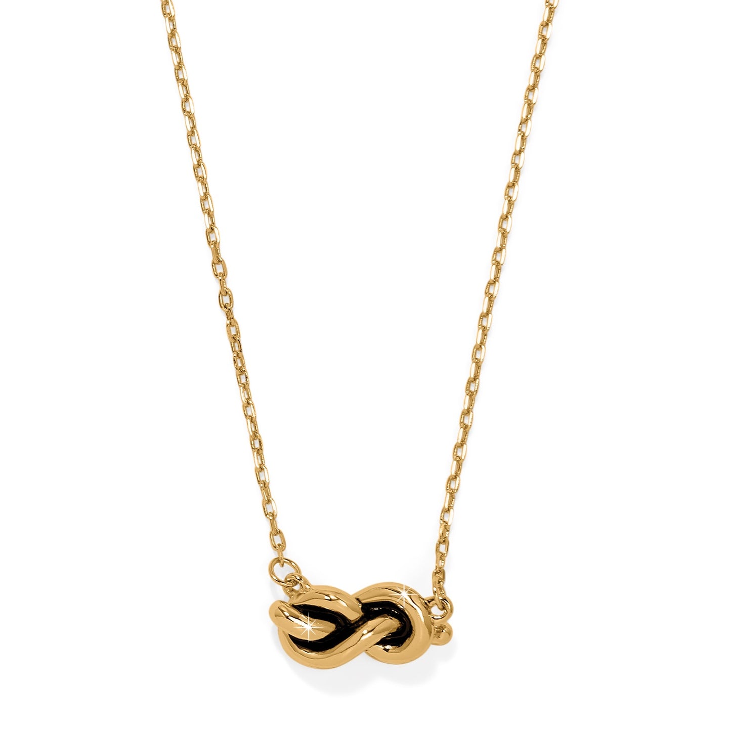 Womens Brighton Interlok Single Knot Petite Necklace in Gold